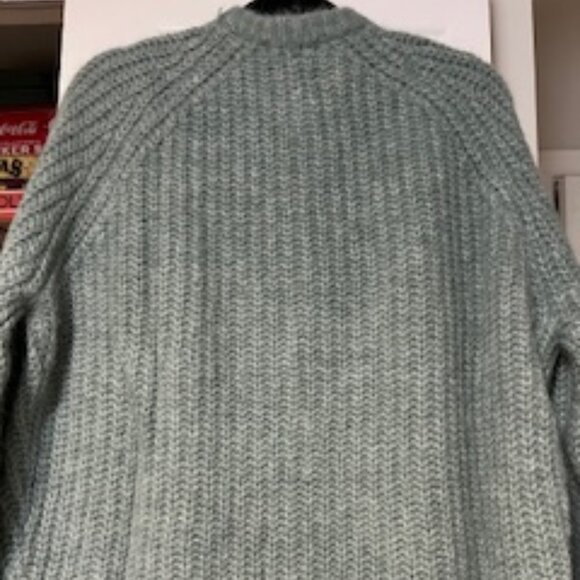 Almost New Sezane Sage Green Gilet Amance Cardigan Sweater Size Med. - Picture 3 of 7